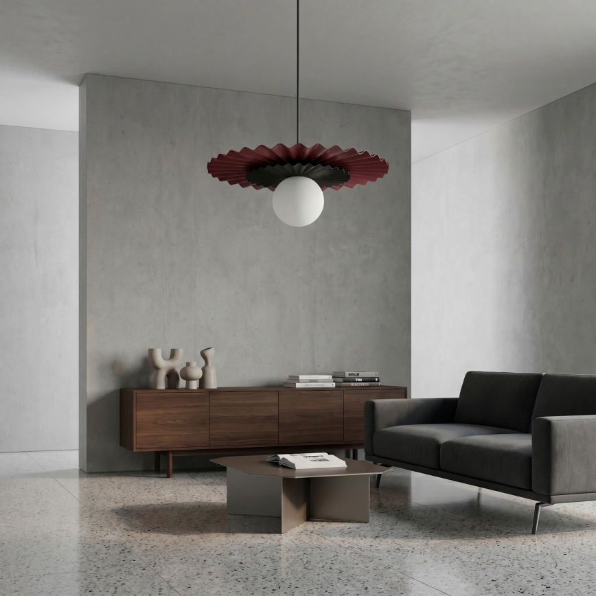 Pendel på ledning UMBRA 1xG9/8W/230V sort/rød