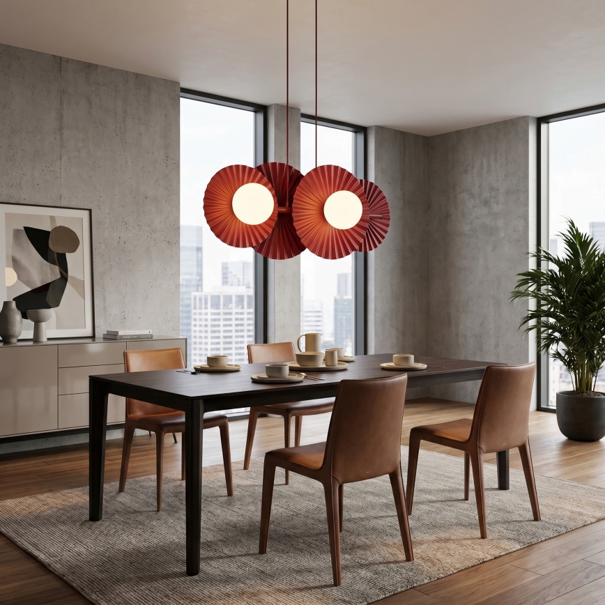 Pendel på ledning UMBRA 4xG9/8W/230V rød