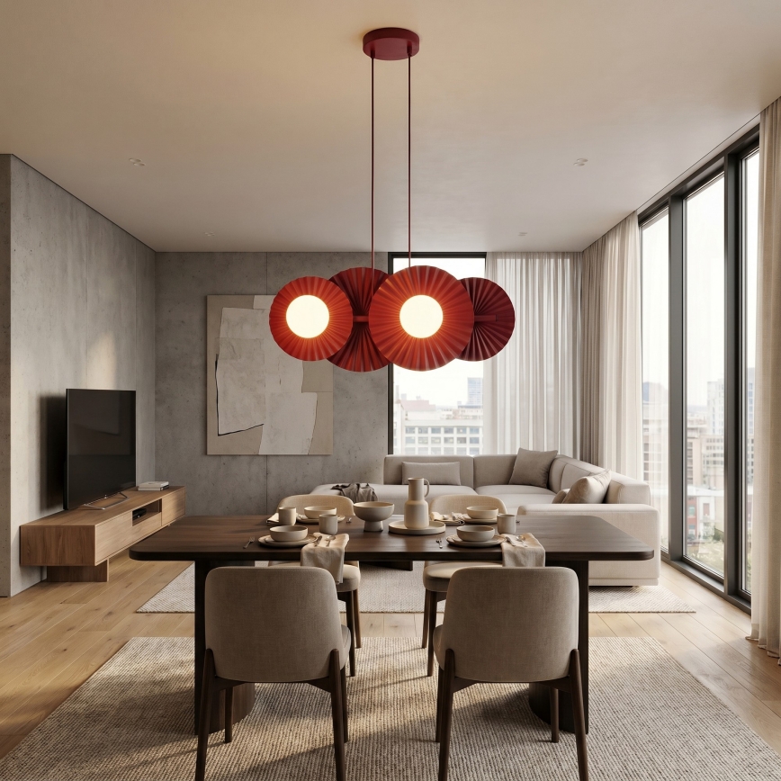 Pendel på ledning UMBRA 4xG9/8W/230V rød
