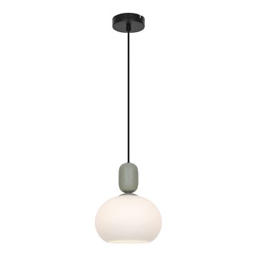 Pendel på ledning VALISIA 1xE27/40W/230V sort/olivengrøn
