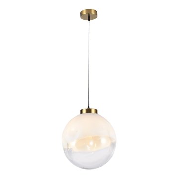 Pendel på ledning VANA 1xE27/40W/230V creme/guld