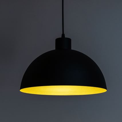 Pendel på ledning VESPER 1xE27/15W/230 Ø 18 cm sort/guld