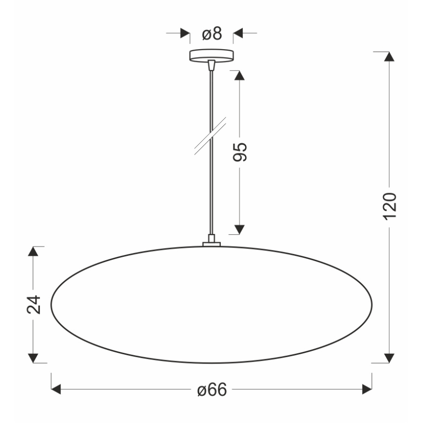 Pendel på stålwire CAFEE 1xE27/40W/230V Ø 66 cm brun