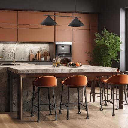 Pendel på stålwire CAPITAL 2xGX53/15W/230V, sort