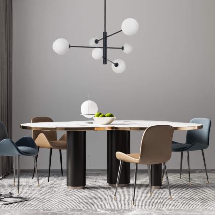 Pendel på stang DORADO 6xG9/40W/230V sort