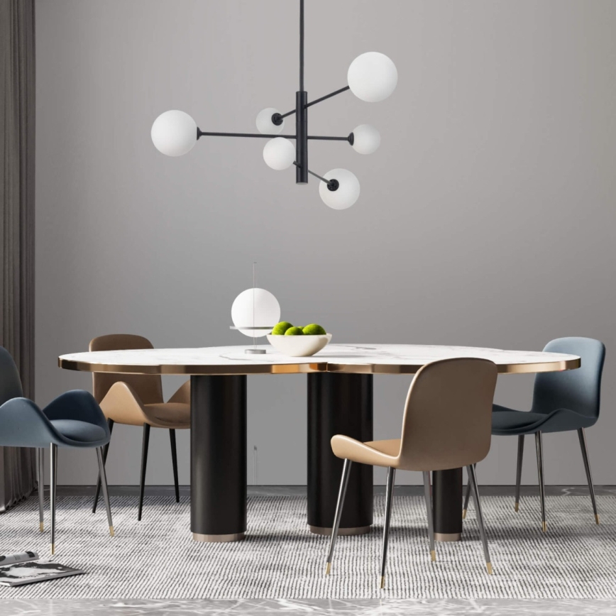 Pendel på stang DORADO 6xG9/40W/230V sort