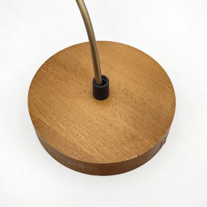 Pendel på wire AIDA 1xE27/60W/230V Ø 25 cm eg/brun/hvid