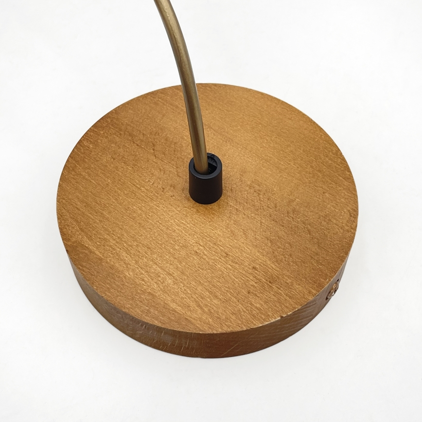 Pendel på wire AIDA 1xE27/60W/230V Ø 25 cm eg/brun/hvid