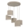 Pendel på wire ARDEN 5xE27/15W/230V Ø 44 cm beige