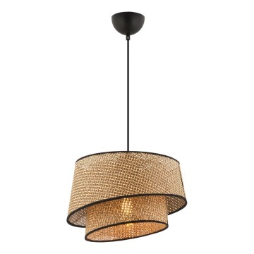 Pendel på wire BARETTE 1xE27/60W/230V brun/sort