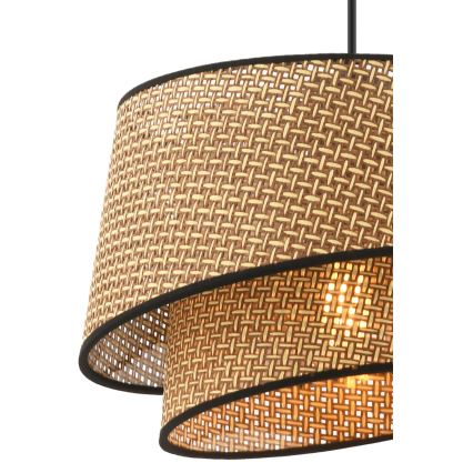 Pendel på wire BARETTE 1xE27/60W/230V brun/sort