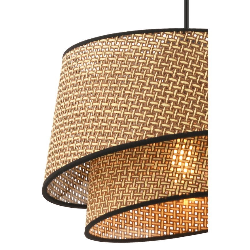 Pendel på wire BARETTE 1xE27/60W/230V brun/sort