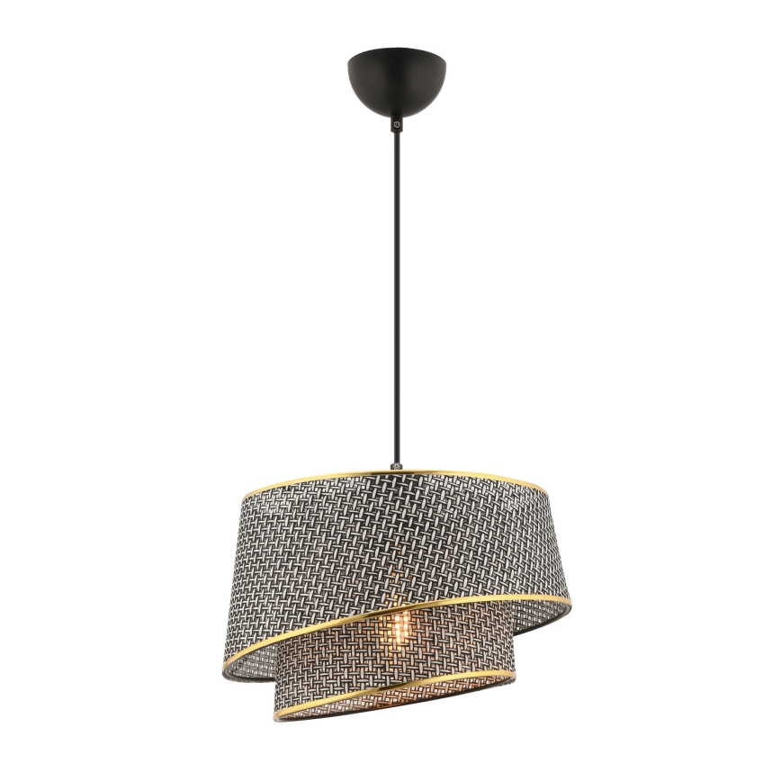 Pendel på wire BARETTE 1xE27/60W/230V grå/guld
