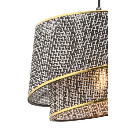 Pendel på wire BARETTE 1xE27/60W/230V grå/guld