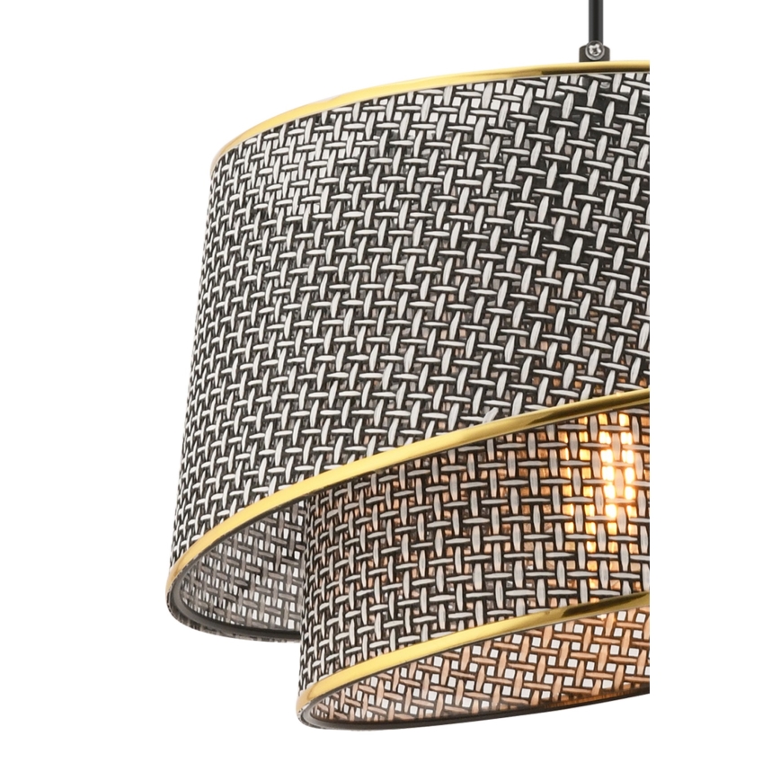 Pendel på wire BARETTE 1xE27/60W/230V grå/guld