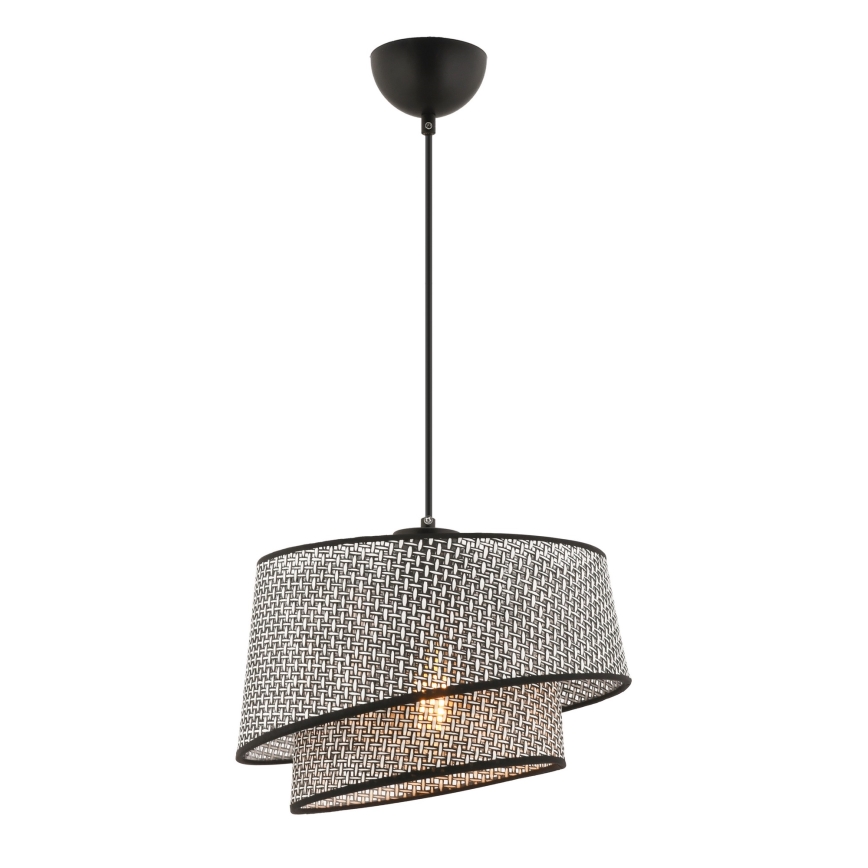 Pendel på wire BARETTE 1xE27/60W/230V grå/sort