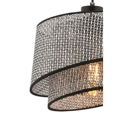 Pendel på wire BARETTE 1xE27/60W/230V grå/sort