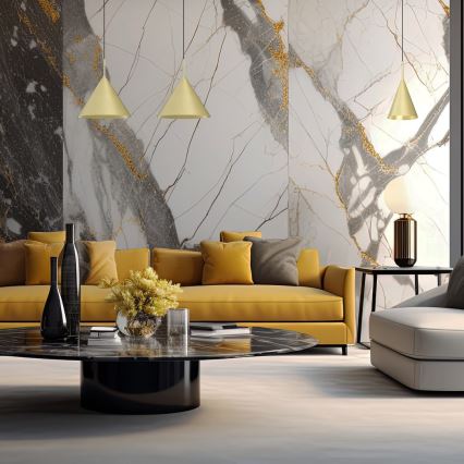 Pendel på wire CAPITAL 1xGX53/15W/230V Ø 32 cm guld