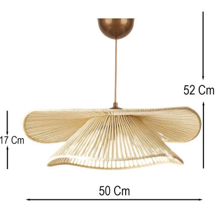 Pendel på wire DUVELA 1xE27/40W/230V beige