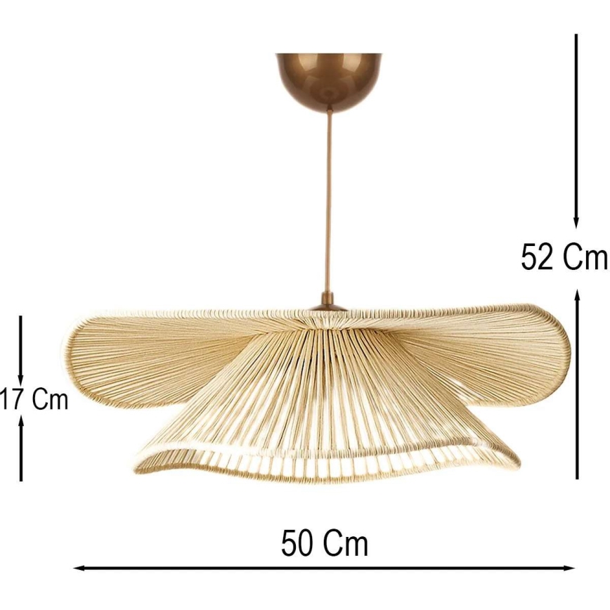 Pendel på wire DUVELA 1xE27/40W/230V beige