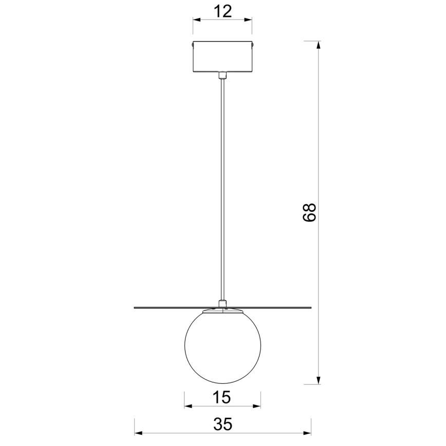 Pendel på wire FLAT 1xE27/15W/230V hvid