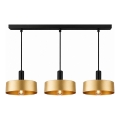 Pendel på wire HAKI 3xE27/60W/230V guld/sort