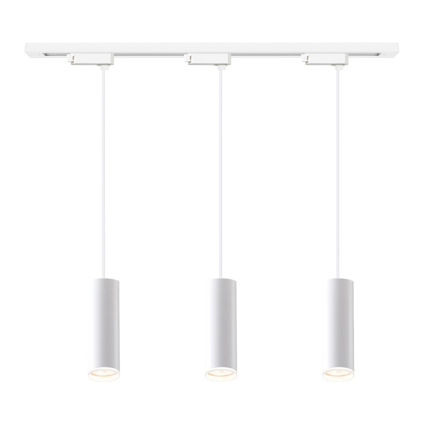 Pendel på wire i skinnesystemet PIPE 3xGU10/10W/230V hvid
