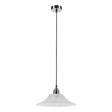 Pendel på wire JULL 1xE27/15W/230V blank krom/klar