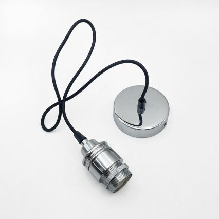 Pendel på wire JULL 1xE27/15W/230V blank krom/klar