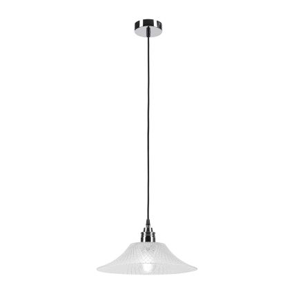 Pendel på wire JULL 1xE27/15W/230V blank krom/klar