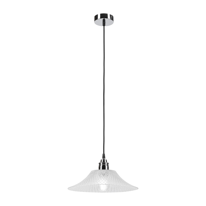 Pendel på wire JULL 1xE27/15W/230V blank krom/klar