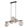Pendel på wire LAVA 5xG9/8W/230V bronze/røget beige