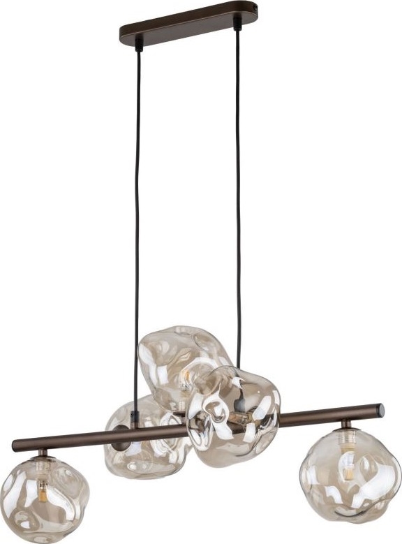 Pendel på wire LAVA 5xG9/8W/230V bronze/røget beige