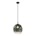 Pendel på wire MIRROR 1xE27/14W/230V røgfarvet grøn