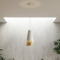 Pendel på wire MODA 1xE27/15W/230V hvid/guld