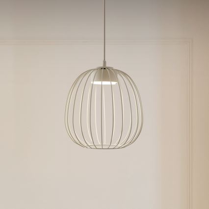 Pendel på wire OVELLA 1xGX53/10W/230V Ø 25 cm cremefarvet