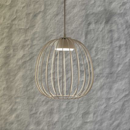 Pendel på wire OVELLA 1xGX53/10W/230V Ø 25 cm cremefarvet