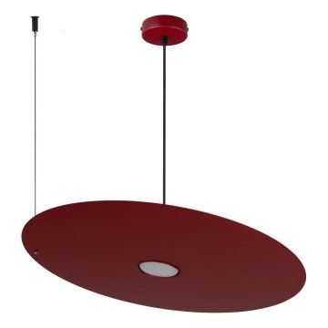 Pendel på wire PIATTO 1xGX53/15W/230V Ø 55 cm vinrød