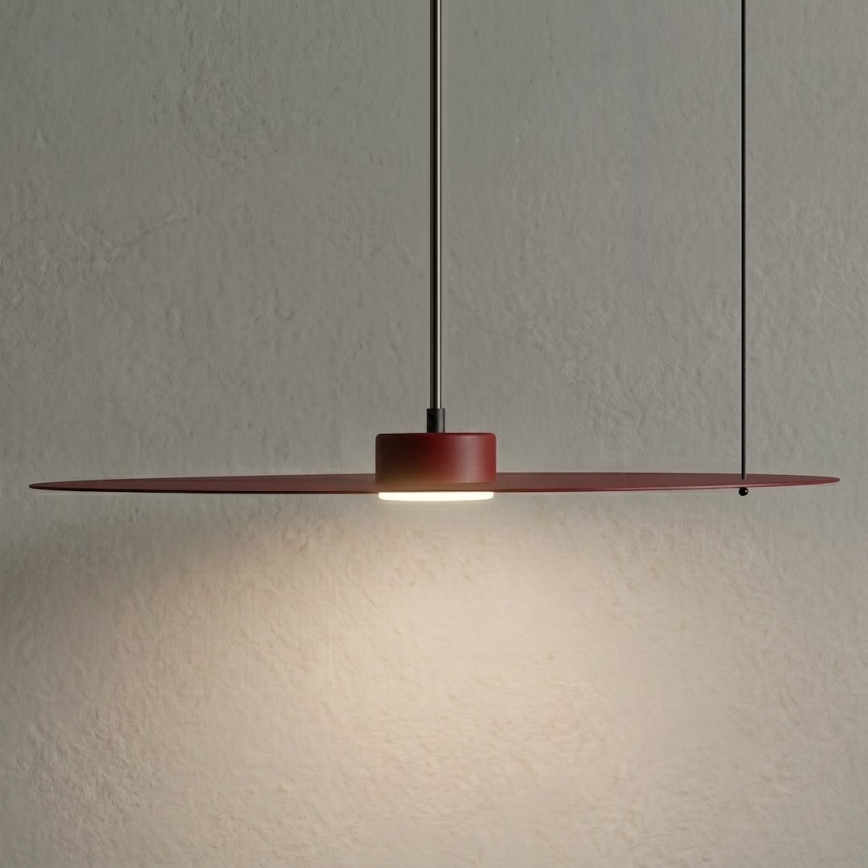 Pendel på wire PIATTO 1xGX53/15W/230V Ø 55 cm vinrød