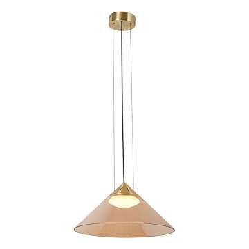 Pendel på wire PRESTO 1xGX53/10W/230V Ø 42 cm guld/røget beige