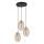 Pendel på wire SEBO 3xE27/15W/230V sort/røget beige