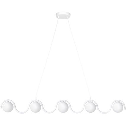 Pendel på wire SINUS 5xG9/8W/230V hvid