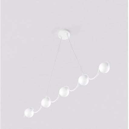 Pendel på wire SINUS 5xG9/8W/230V hvid