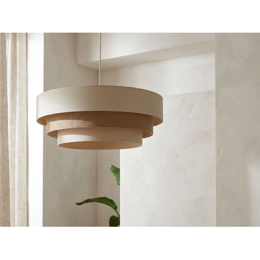 Pendel på wire TRINITI 1xE27/60W/230V Ø 40 cm creme/beige