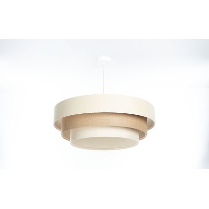 Pendel på wire TRINITI 1xE27/60W/230V Ø 40 cm creme/beige