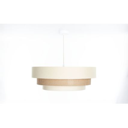 Pendel på wire TRINITI 1xE27/60W/230V Ø 40 cm creme/beige