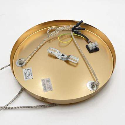 Pendel på wire VIVE 3xE27/15W/230V, guld