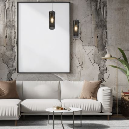 Pendel PADOVA 1xE27/15W/230V sort