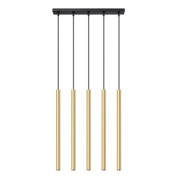 Pendel PASTELO 5xG9/8W/230V guldfarvet