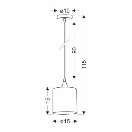 Pendel PATTI 1xE27/60W/230V diameter 15 cm grøn